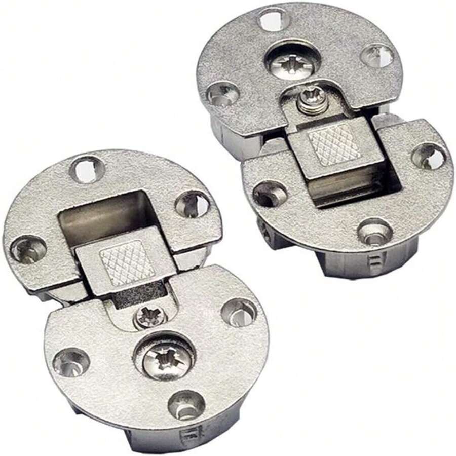 Lot de 2 charnières pliantes dissimulées réglables à 90 degrés pour meubles, charnière de table autoportante spéciale, charnière pliante semi-circulaire en bois pour table ronde