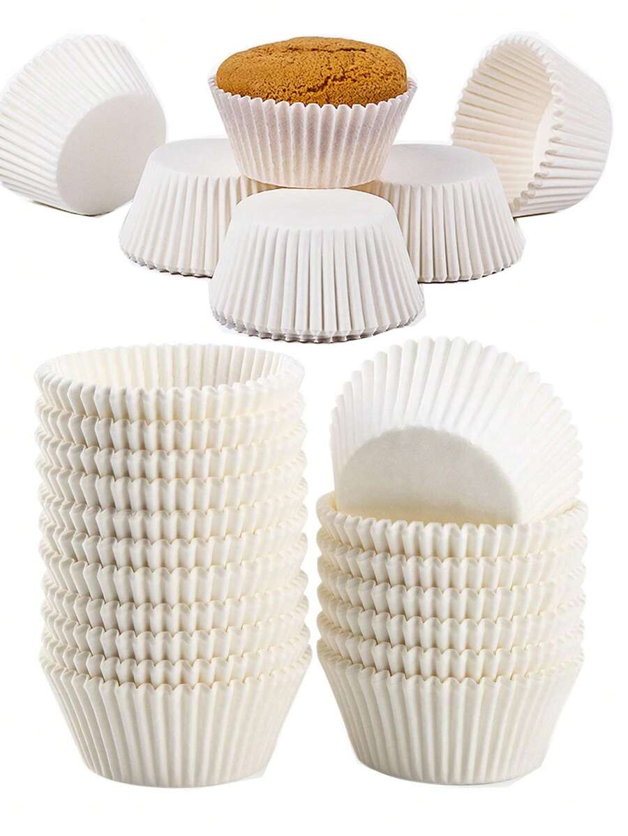 100pcs/200pcs Snow Skin Mooncake Paper Cups/Muffin Cups/Paper Liners, Disposable Baking Mold