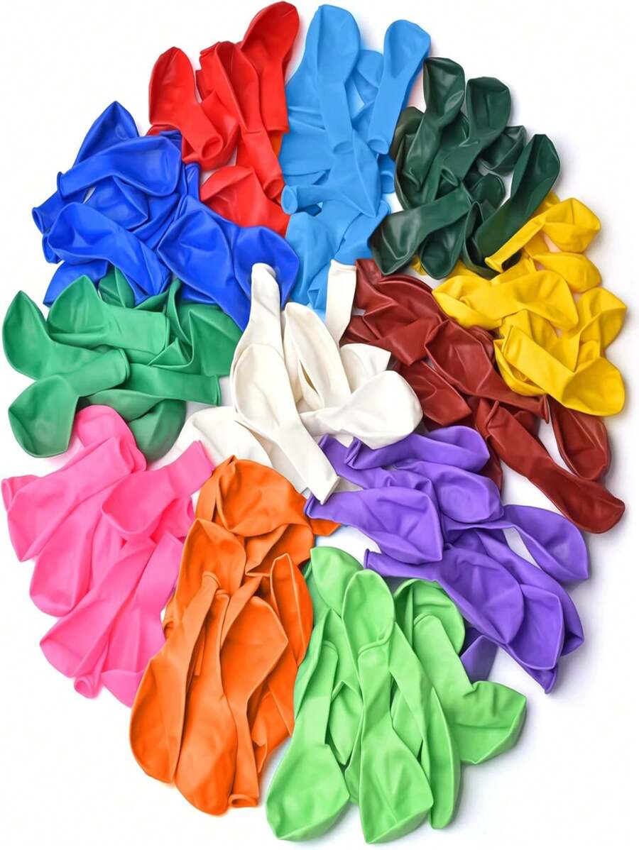 120pcs/Set 12inch Multi-Color Matte Latex Balloons For Birthday, Wedding, Graduation, Winter Holiday Celebrations, New Year Party Decorations Gifts