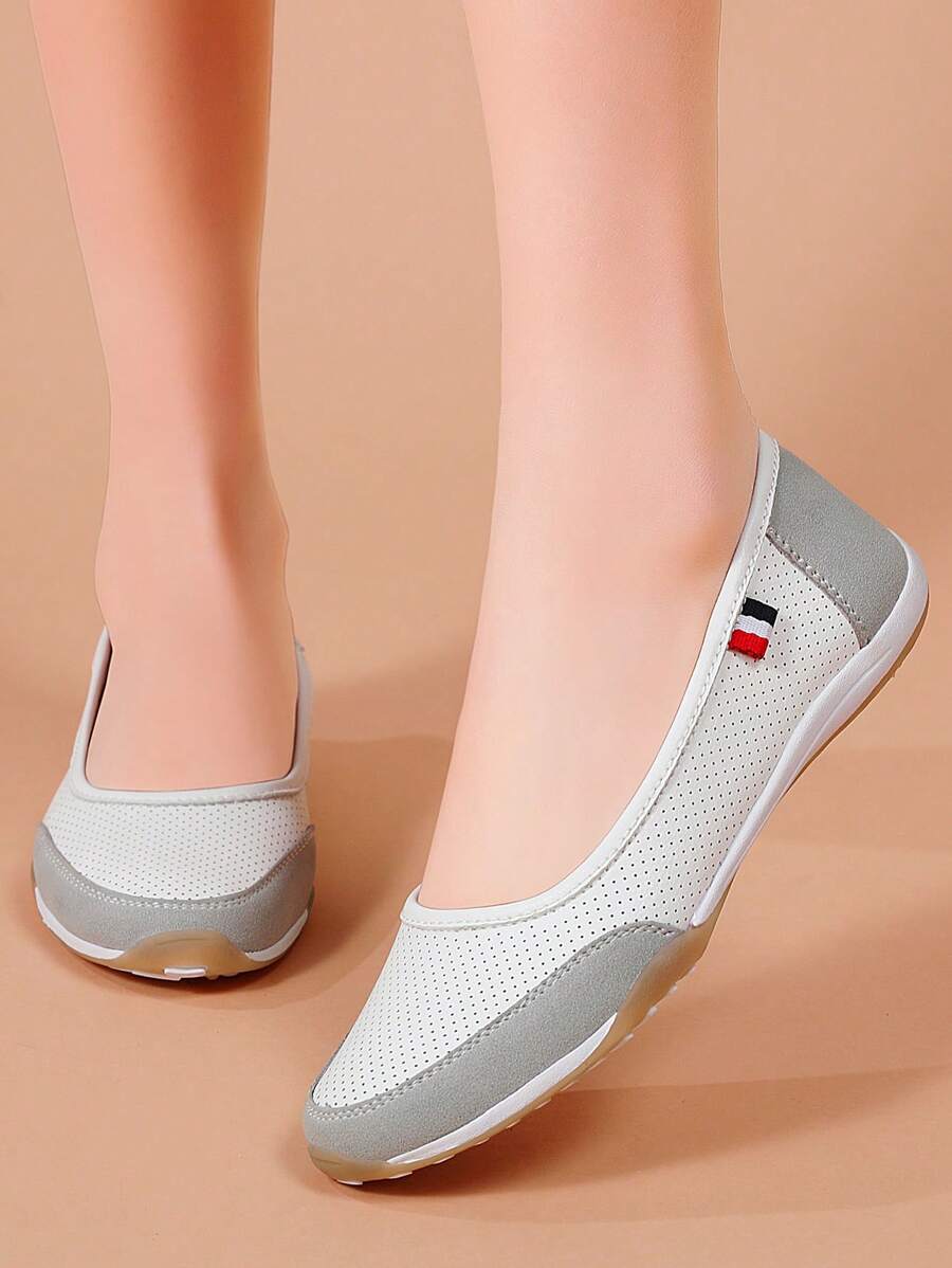 Zapatos planos casuales para mujer, cómodos con suela blanda y talla grande, best-sellers de loafers transpirables y antideslizantes, nuevos zapatos de caminar cómodos de unicolor para primavera/verano