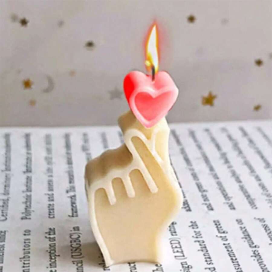3D Mini Hart Gebaar Kaars Siliconen Mal DIY Geometrie Kaars Maker Zeep Gips Handgemaakte Zeep Hars Mal Huisdecoratie