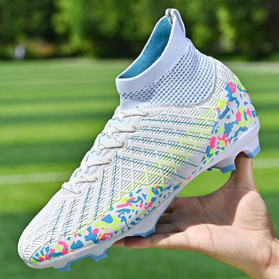 Nuevas zapatillas de fútbol para adolescentes, recomendadas para partidos y entrenamiento escolar, con tacos altos, antideslizante, aptas para adultos y jóvenes, unisex