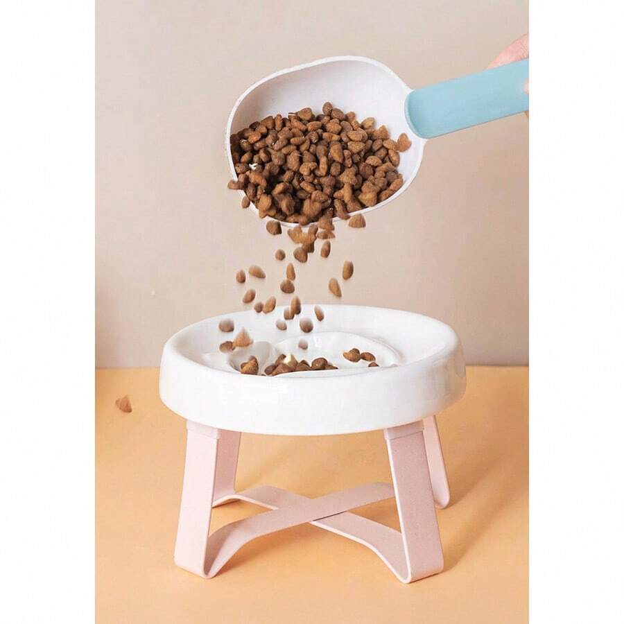 Keramische Slow Feeder Bowl, Verhoogde Katten/Hondenliefhebber Cadeau En Hond/Kattenmoeder Liefde Huisdier Voedsel & Waterbak Voorkomt Verstikking, Keramische Schaal Voor Kattenliefhebber En Kattenmoeder Liefde En Hondenliefhebber En Hondenmoeder Liefde