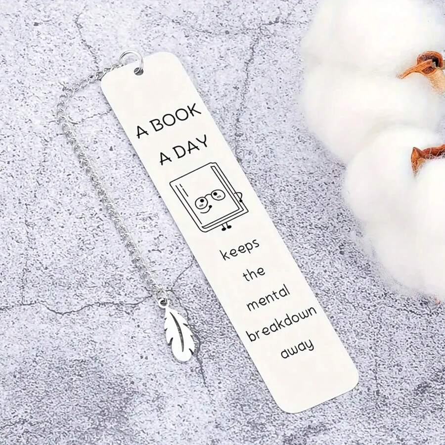 Marcador de Aço Inoxidável - O Presente Perfeito para Leitores e Amantes de Livros, Adequado para Dia dos Namorados, Aniversário, Formatura | Meias de Natal Divertidas para Amigos, Material Escolar, Volta às Aulas