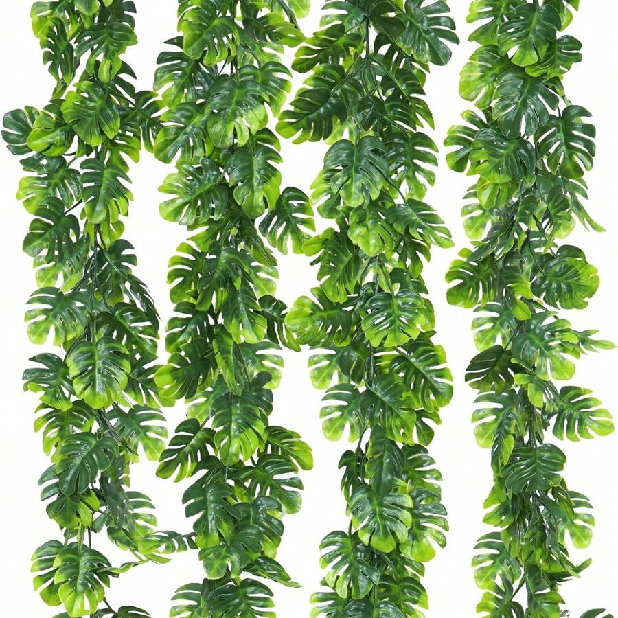 1 künstliches simuliertes Schildkrötenblatt, (1,73 m) gefälschte hängende Grünpflanze Palme Reben, gefälschtes tropisches Palmenblatt, Garten, Veranda, Terrasse, Dschungel-Tau-Party, Innen- und Außendekoration, Innenblumendekoration, Klassenraumdekoration, Bürodekoration, Hochzeitsdekoration, Straußdekoration, Hintergrundwand-Atmosphärendekoration, Heimdekoration