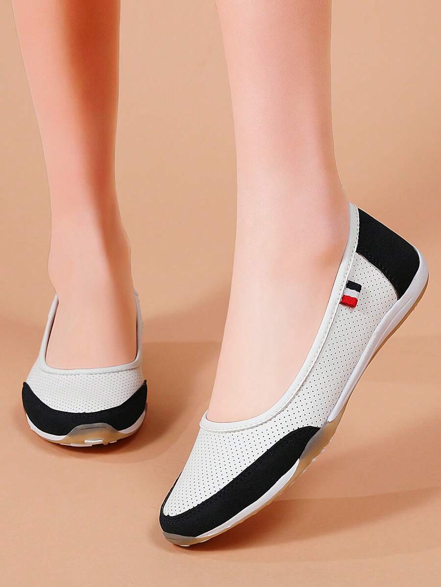 Zapatos planos simples para mujer, cómodos con suela blanda y talla grande, bestsellers con diseño transpirable y antideslizante, nuevos zapatos cómodos para caminar de unicolor para primavera/verano
