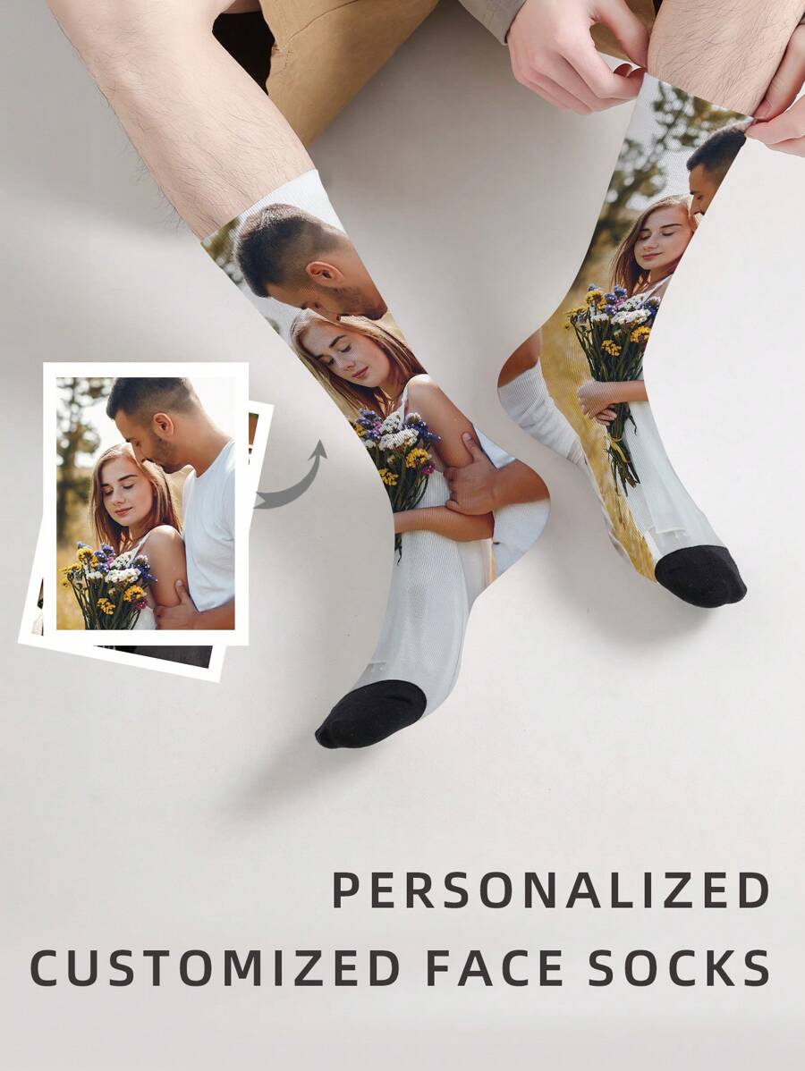 1 Pair Custom Face Socks, Custom Photo Sock, Custom Printed Socks, Personalized Funny Face Socks, Custom Picture Socks, Put Any Face On The Socks, Anniversary Gift, Valentine Gift, Birthday Gift, Wedding Gift, Mother's Day Gift, Father's Day Gift, Best Friend Gift, Gift For Mom/Dad, Gift For Girlfriend/Boyfriend, Gift For Her/Him