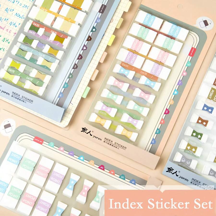 150 stuks/set multi-color label index sticker set, accent label sticker, creatieve multifunctionele index en classificatie, dik papier