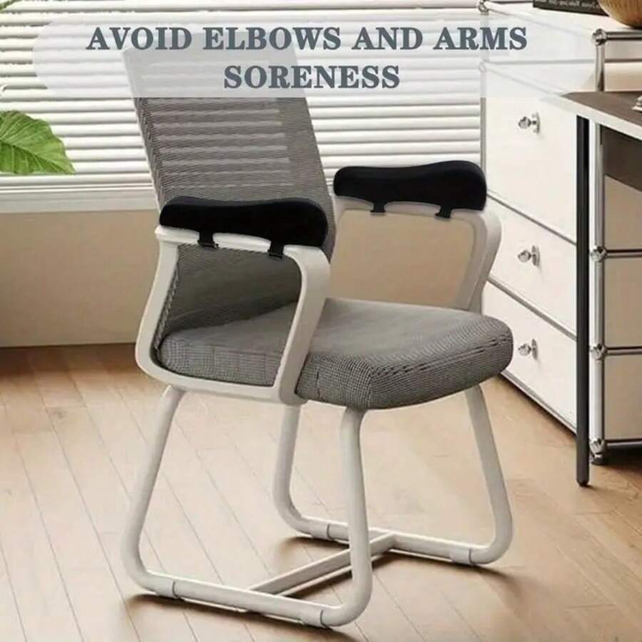 2 pièces Tapis de bras en mousse à mémoire de forme confortable - Lot de 2, composition en polyester, soulagement de la douleur, confort, accessoire de gants de bras pour fauteuil de bureau