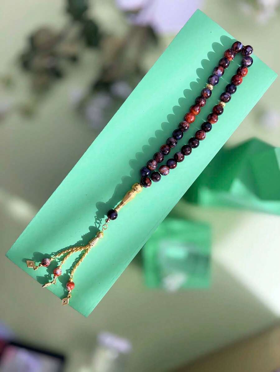 1pc 33pcs 10mm Handmade Beaded Bracelet, Muslim Prayer Beads