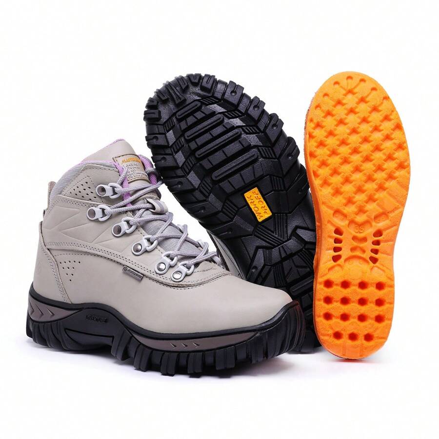 Bota Feminina Couro Legítimo com CA Trabalho Segurança Biqueira PVC