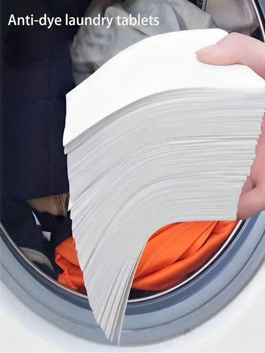 Laundry Tablets, Anti-Cross-Dyeing Washing Machine Color Absorption Tablets, Clothes Concentrated Cleaning Tablets, Mixed Washing Clothes Do Not Stain, Suitable For Commercial/Laundry Rooms, Home Dormitories, Travel Camping