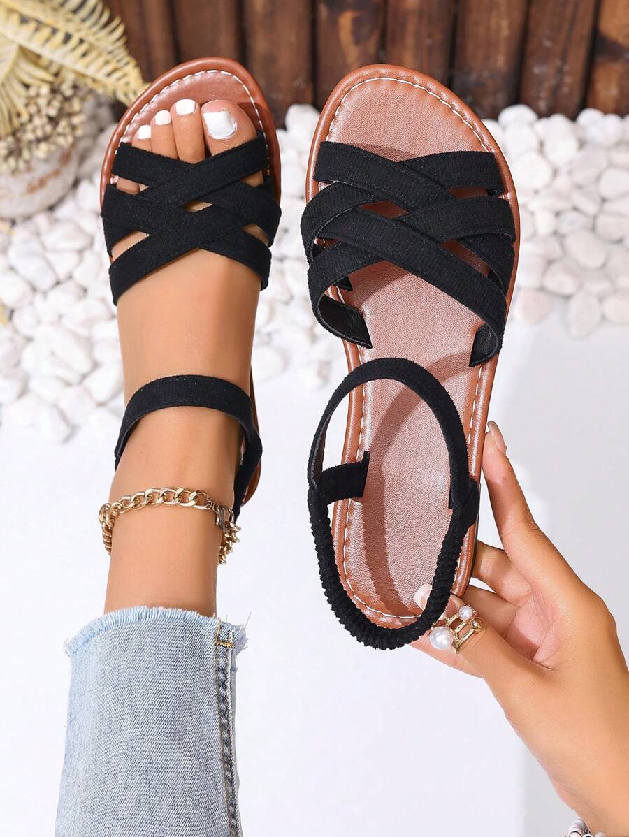 2025 New Style Fashionable Women Casual Flat Sandals