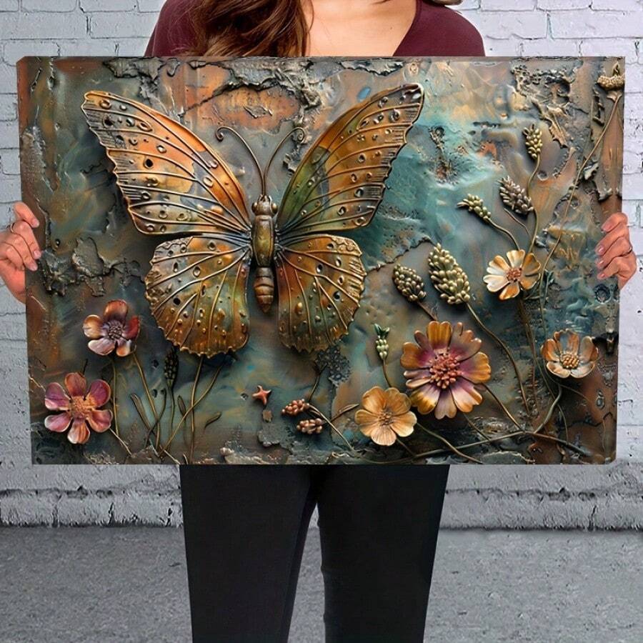 Painting Butterfly Wall Art Prints, Used For Home Decoration, Living Room And Bedroom, Holiday Party Decoration, Gifts,1 PC Keyword Wooden Framed Canvas Painting - Thickness 2. 25cm/0. 9inch, Home Gift Decoration Room Decoration Aesthetic Wall Decoration Art Perfect Gift Autumn And Winter Wall Decoration Living Room Decoration Bedroom Decoration Kitchen Decoration Entry Decoration Bathroom Decoration Direct Wall Painting High Quality Wall Painting Poster