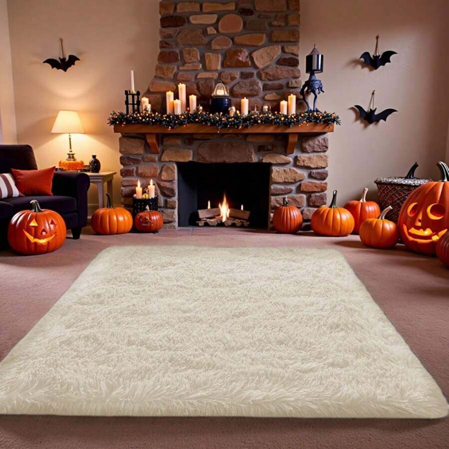 Premium Thick Shag Rug 5x7ft - Ultra Soft Machine Washable Carpet For Living Room/Bedroom/Nursery, Non-Slip Plush Rug With Anti-Shedding, Ombre Gradient Fuzzy Floor Mat For Kids & Pets, Grey Aesthetic Home Decor 1PC
