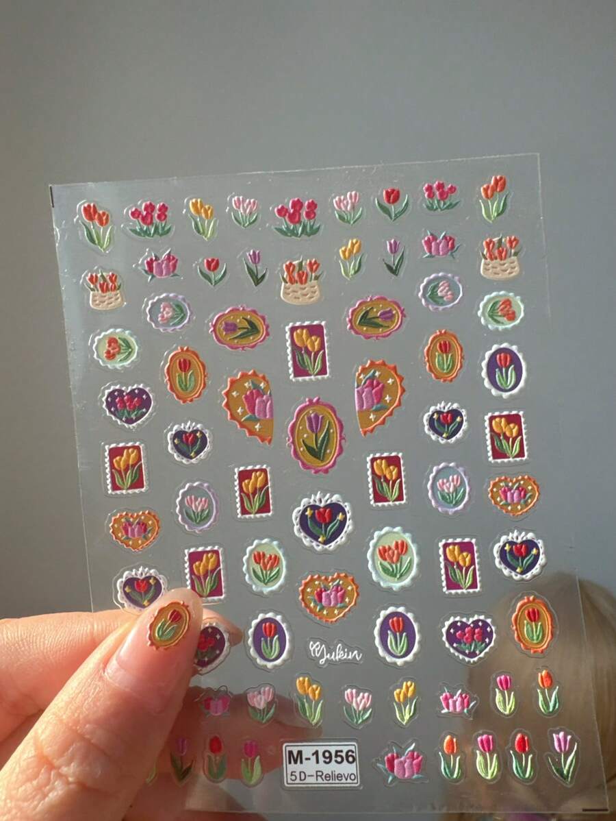 Gold Foil Nail Stickers With Adhesive Backing, Suitable For Nail Art, Scrapbooking, Phone Cases