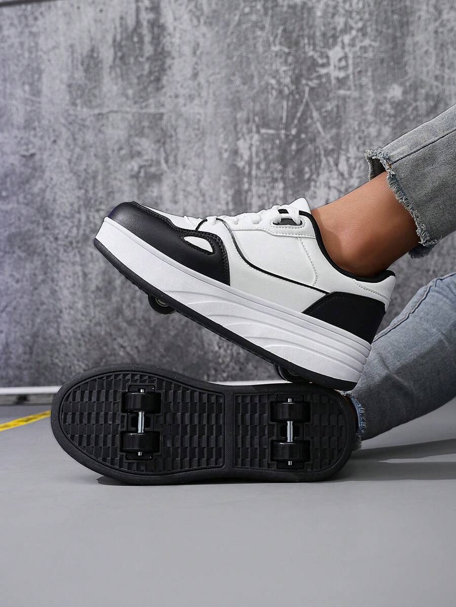 Nieuwe mode multi-wiel afneembare rolschaatsschoenen, stijlvolle hardloopschoenen voor tieners, comfortabele en populaire casual sportschoenen voor jongens