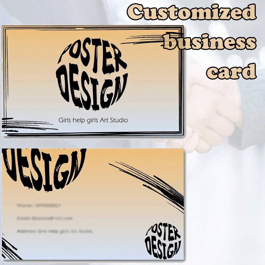 Designed Business Cards For Girls Help Girls Art Studio! Stand Out With Our One - Of - A - Kind Customized Business Cards. Expertly Crafted By Girls Help Girls Art Studio, These Cards Feature A Striking "POSTER DESIGN" Logo. Ideal For Networking And Leaving A Lasting Impression.Whether For Personal Or Professional Use, Our Business Cards Are A Blend Of Style And Functionality. Elevate Your Brand Image With Our Top - Notch Custom Business Cards!