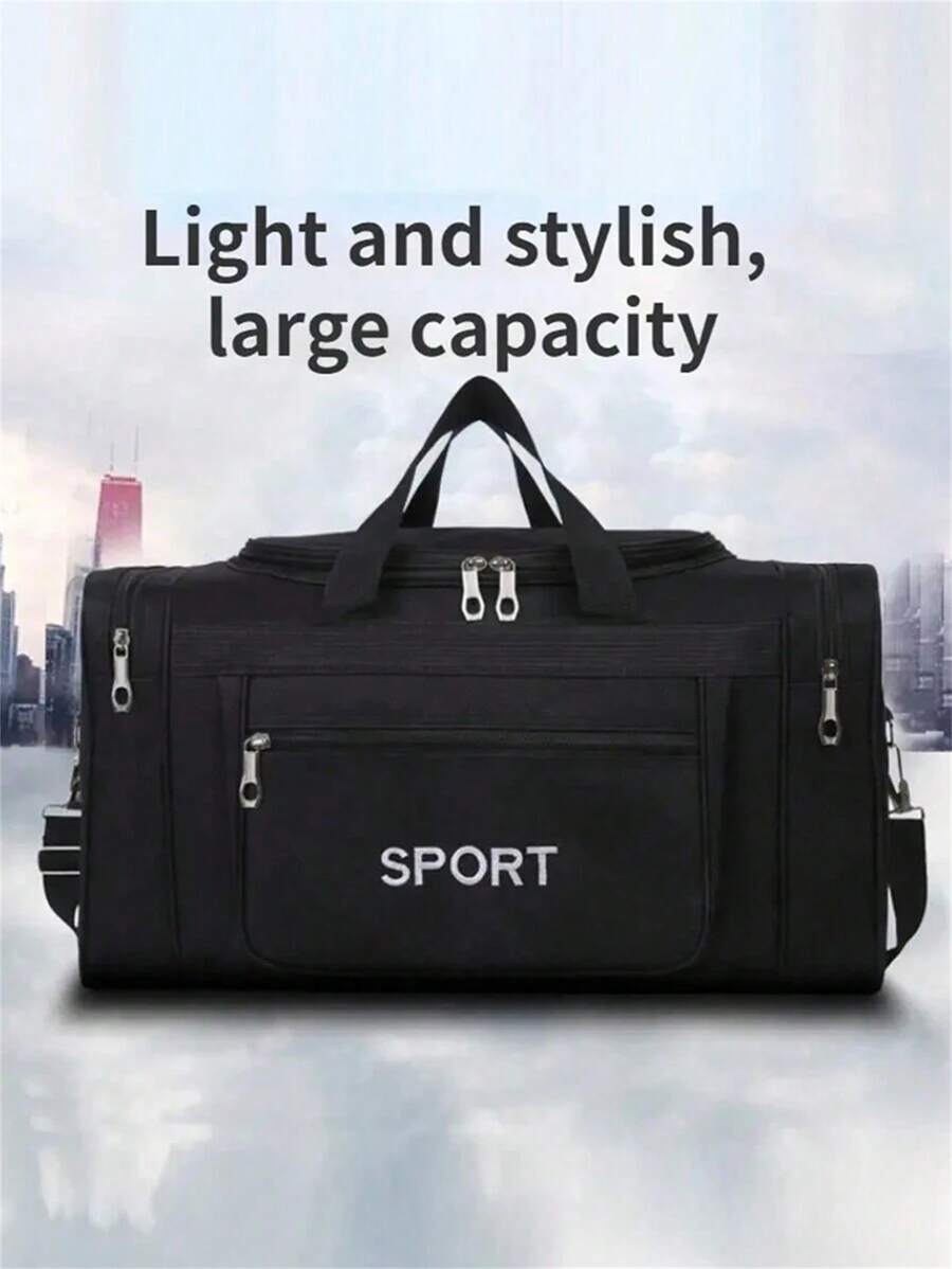 Travel Gym Bag Waterproof Short-Distance Travel Bag Portable Sports Fitness Bag Yoga Exercise Training Bag Large Capacity Tote Bag Handbag Duffel Bag,Foldable Large Capacity Portable Travel Bag Luggage Storage Bag Sports Gym Bag Long And Short Travel Bag Bag For School School Accessories School Stuff