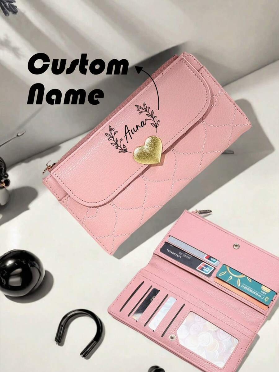 1 pieza Billetera personalizada y a medida, billetera para mujer, bolsa portadocumentos multitarjeta para hombre, regalo para madres