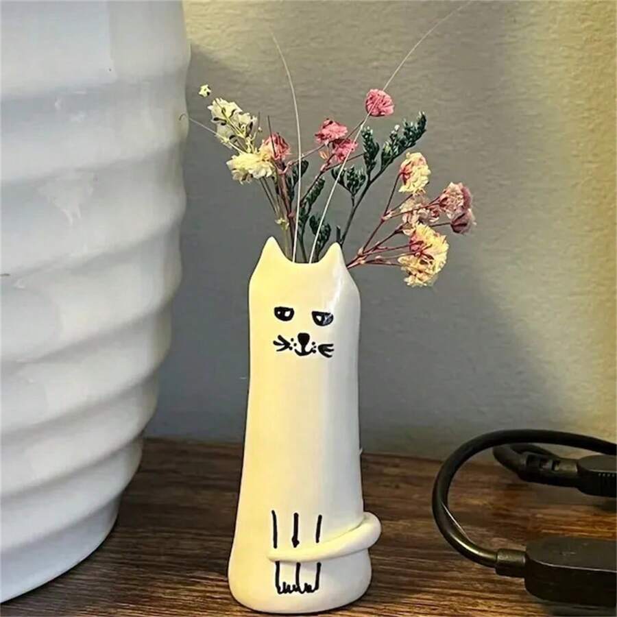 Maceta para plantas en forma de gato estilo INS, decoración para el hogar, fiesta, exhibición y regalo