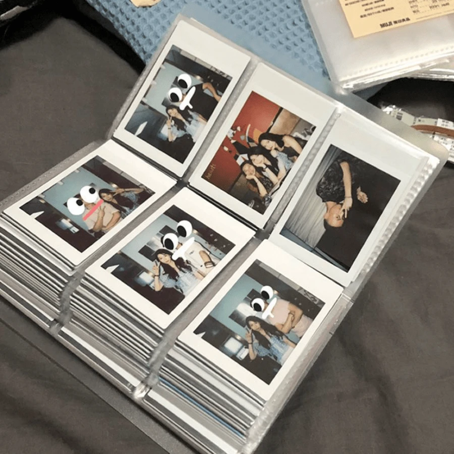 1 Pc 3 Inch Album Book Train Movie Tickets Multi-Functional Storage Book Stargazers Small Card Postcards Three Grids Organizer Book Travel Memory Collector Goddess Essential For Global Fans Photo Collecting Enthusiasts Universal.