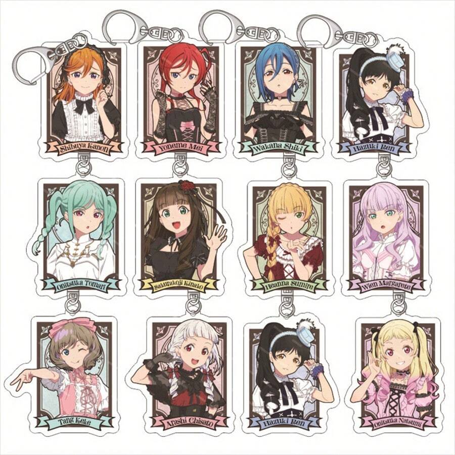 Anime Artikel Anime Acryl Schlüsselanhänger Shibuya Kanon Arashi Chisato süßer Y2K Cartoon Anhänger, geeignet für Taschen und Schlüssel, perfektes Geschenk für Fans, Cosplay Zubehör Auto Schlüssel Tasche Rucksack Kleine Schmuck Schlüsselanhänger Zubehör Kreative Studentengeschenke Anime Derivate, Kreative Rucksack Anhänger, Auto Schlüssel Anhänger, Acryl Schlüsselanhänger, Japanische Comic Anhänger, Neko Samentaschenanhänger Sammlerstücke, Anhänger, Otaku Sammlungsgeschenke, Günstige Geschenke Auto Zubehör Taschenanhänger Schule