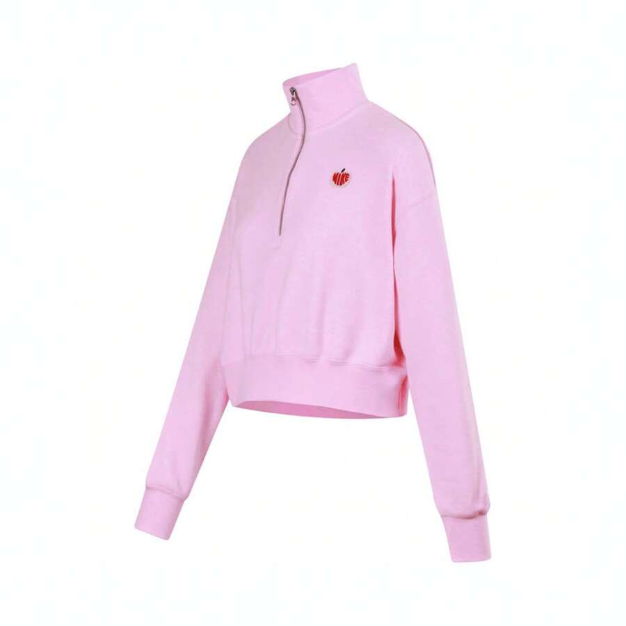 Nike 2025 Women's Nike NSW PHNX FLC QZ CROP GCEL Pullover Knit Hoodie HV8731-663