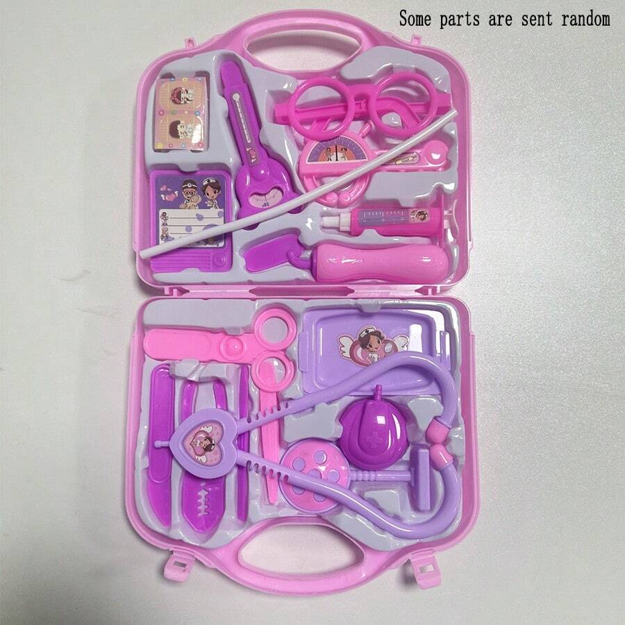 15 pezzi Set di gioco di lusso per bambini da dottore, set di gioco medico con stetoscopio, giochi da medico adatti per bambini dai 3 agli 8 anni