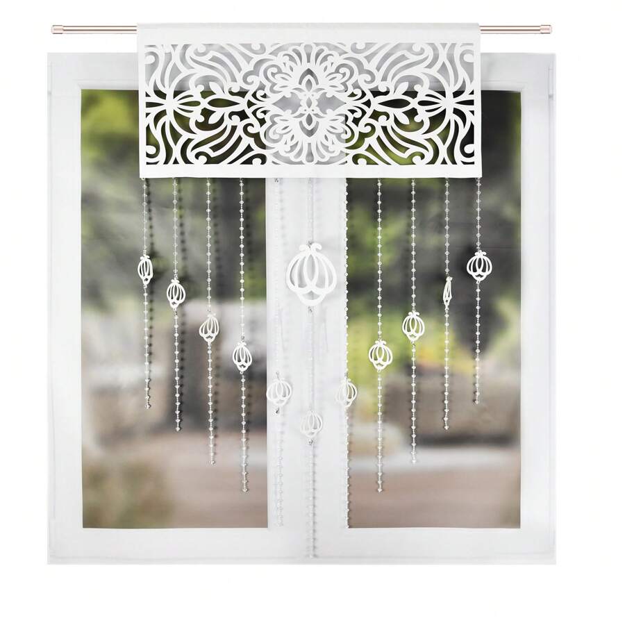 Rideau décoratif en velours suédé avec bordure en perles de cristal, pièce unique, 100x160cm, style luxueux moderne, parfait pour le salon, la chambre, la salle à manger, ajoute une atmosphère élégante