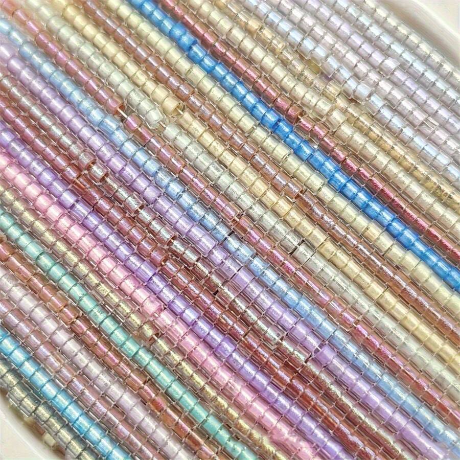 1 verpakking handgemaakte kralen, ronde losse afstandskralen, glazen zaadkralen in bulk, ronde losse afstandskralen, voor het maken van sieraden, doe-het-zelf-knutselwerkjes, armbandprojecten - 2,5 mm/0,098 inch