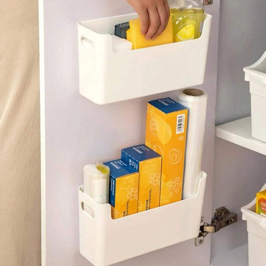 1pc Kitchen Wall-Mounted Storage Box, Cabinet Storage Box For Home