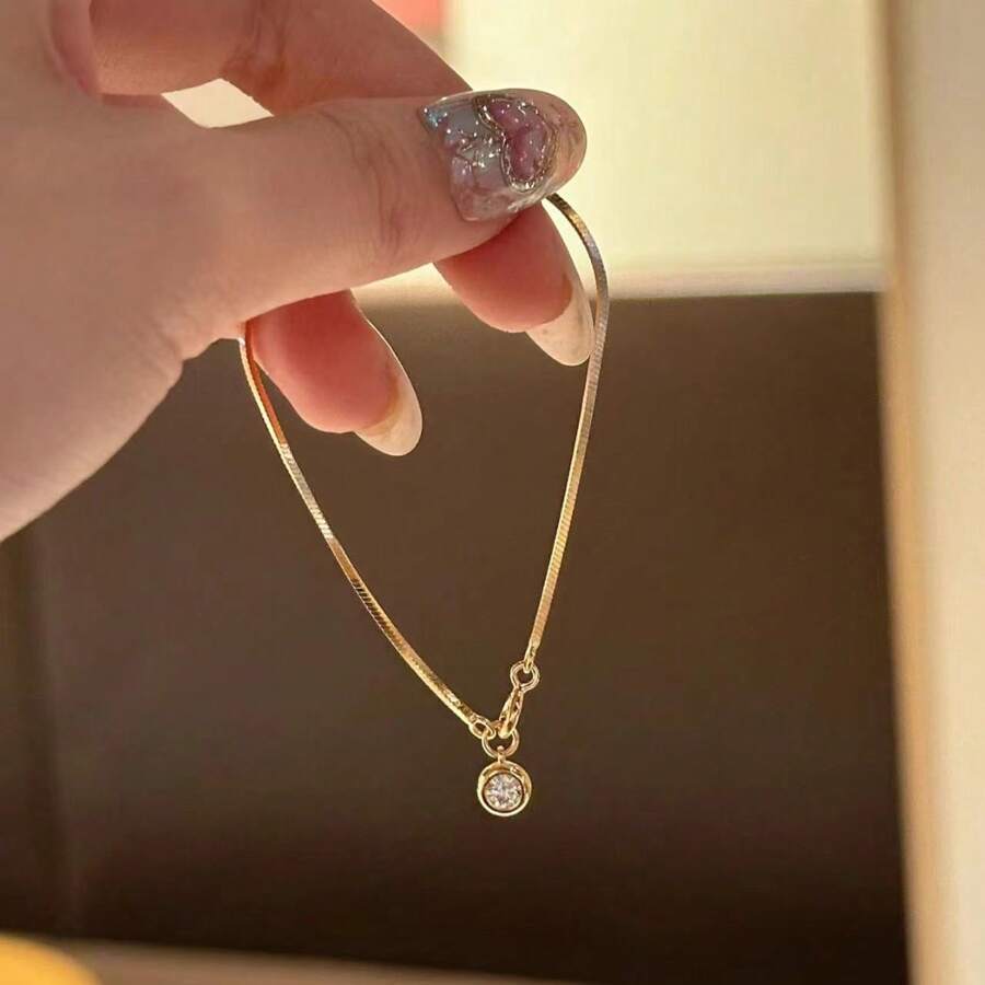 1 pièce Bracelet serpent à bulles unique en acier inoxydable pour femmes, design de marque haut de gamme à la mode, polyvalent, à porter au quotidien, empilable, cadeau pour les fêtes