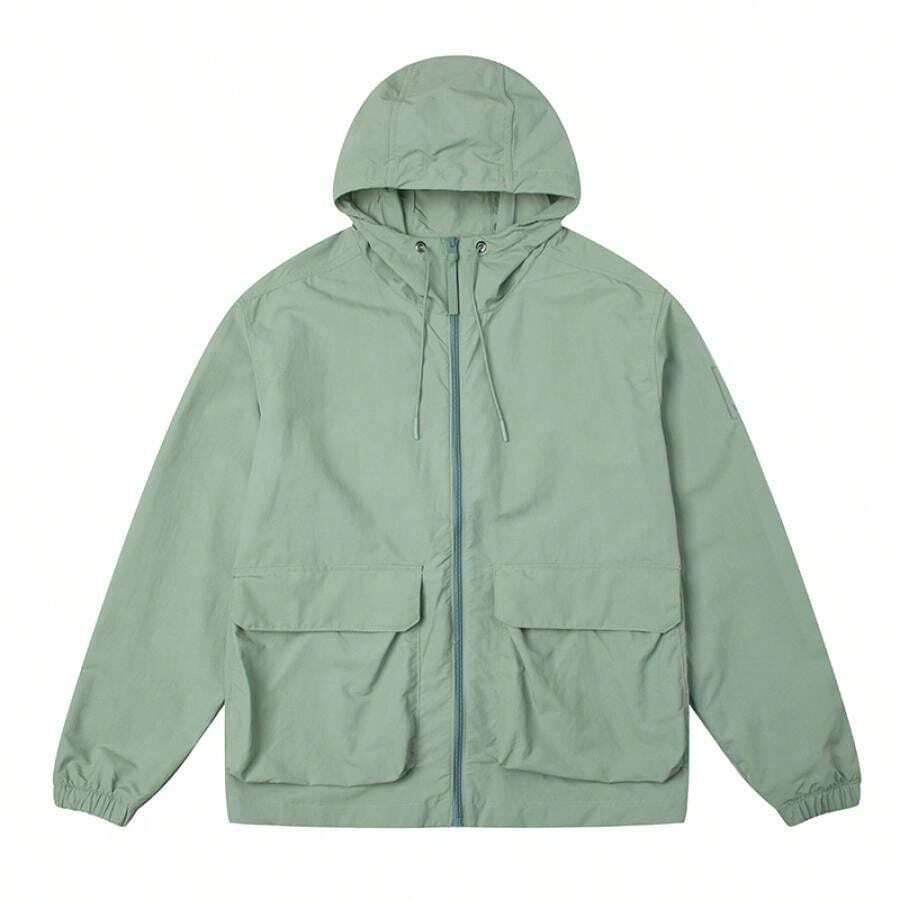 Timberland Giacca sportiva antivento con cappuccio per uomo, casual activewear per corsa, fitness, A69QFEC6