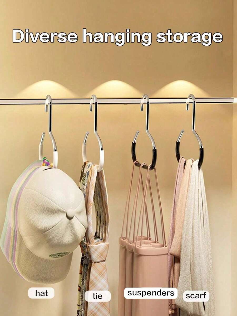 1pc Hat Rack & Belt Organizer, Wardrobe Accessory Storage Organizer Suitable For Belts, Ties, Scarves, Suspenders, Hats, Bras, Shoes, Handbags, Formal Pants, Jeans, Boots, Skirts