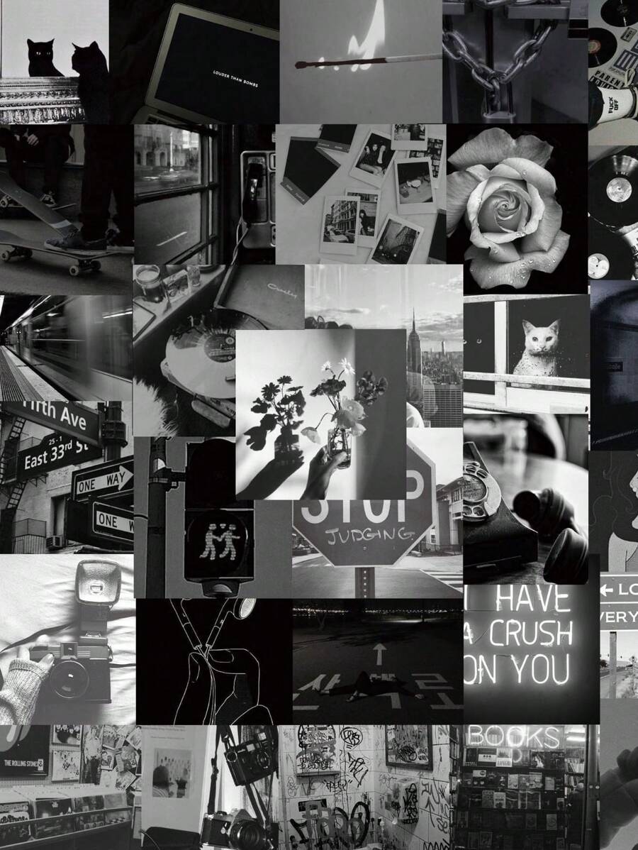 50/150pcs Black & White Artistic Atmosphere Photo Stickers, Personalized Artistic Style, Waterproof PVC Material, Suitable For Helmet Decoration, Car Decor, Party Decor, Labels, Self-Adhesive Stickers, Scrapbooks, Laptops, Luggage, Guitars, Water Bottles, Phone Cases, Urban Youth Fashion Decor