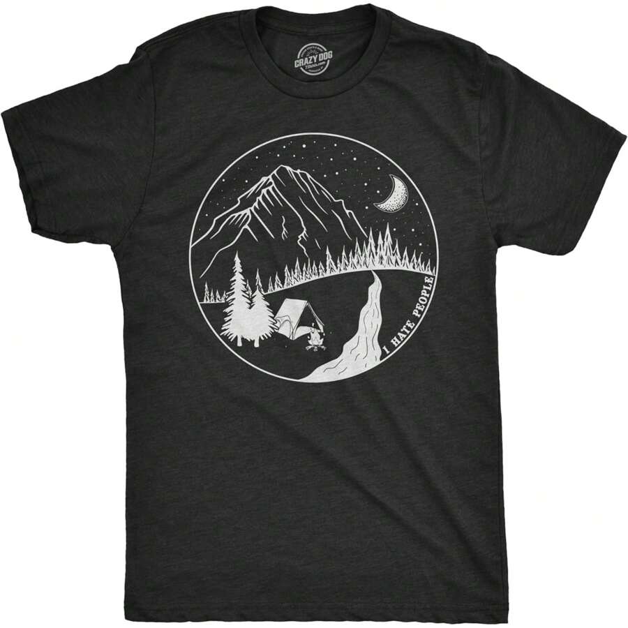 Mens Camping T Shirts Funny Camp Tees For Guys Cool Shirts For Outdoor Camping