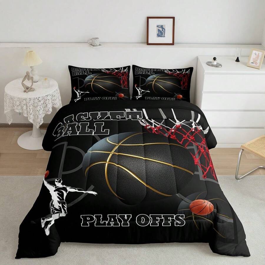 Erosebridal Erosebridal 2/3 Pcs Teens Adults Boys Baseball Comforter Set, Cozy Breathable Ball Games Bed Set Sports Theme Bedding Set, Soft And Comfortable Baseball Player Quilt Set- Home Guest Room Bedroom Decor For Birthday & Festival Presents, Polyester(Machine Washable)