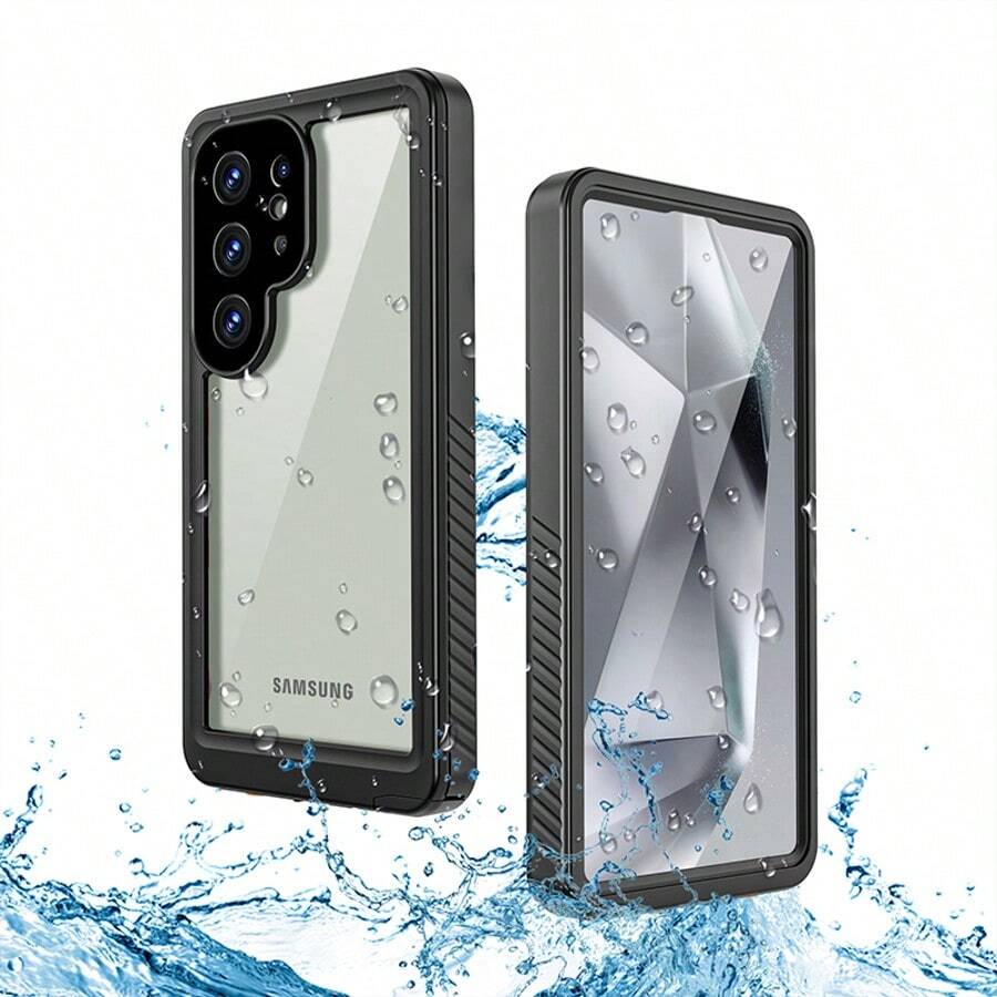 Full-Body Protective Waterproof Case Compatible With Galaxy S25 Plus/S25 Ultra, Patterned Frame TPU+PC Shockproof 360 Degree Cover
