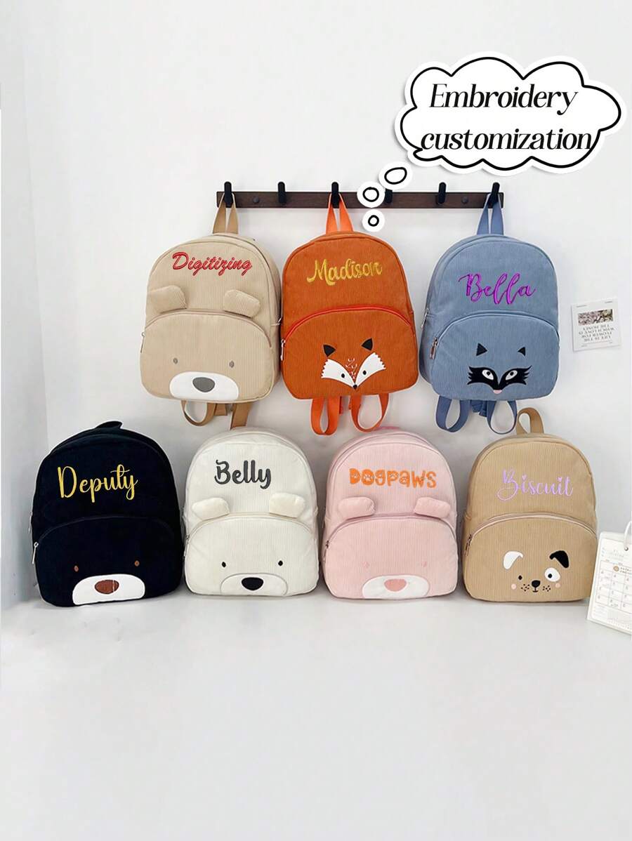 Personalized Embroidered Style, Student Casual Cartoon Backpack, Large Capacity Leisure Backpack, Animal Cartoon Backpack, Student Back-To-School Backpack, Popular Cute Bear Backpack, Corduroy Student Backpack, Large Capacity Leisure Backpack, Large Capacity Cartoon Plush Backpack, Fashion Casual Backpack, Corduroy Fashionable Personalized Casual Backpack, Large Capacity Cute Bear Backpack