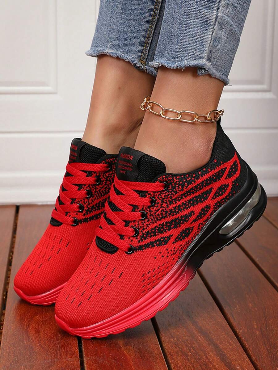 Zapatillas deportivas con cordones para hombres, Top de punto transpirable, amortiguación de aire, suela blanda antideslizante, adecuadas para deportes diarios, interiores y exteriores, ejercicio, correr, regalo de Navidad, Año Nuevo y Día de San Valentín
