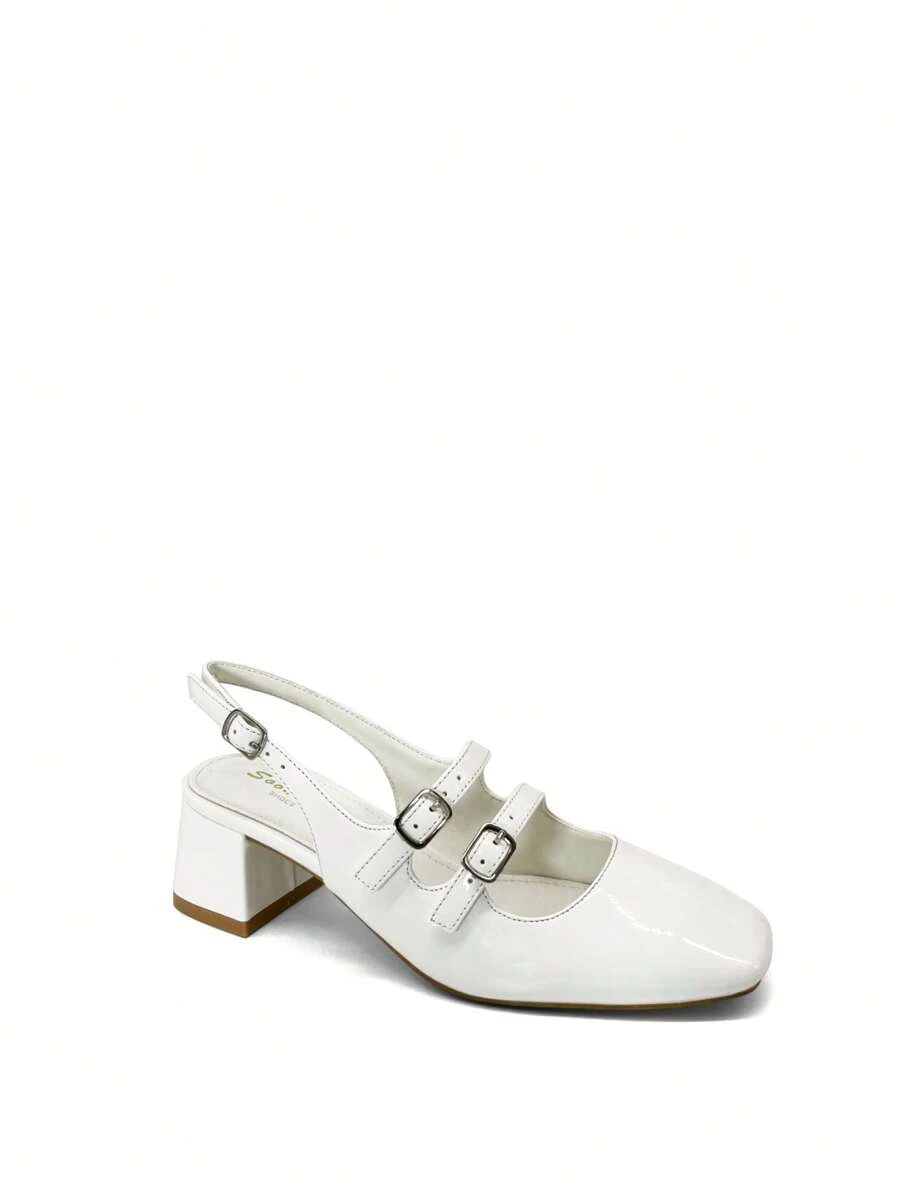 RevReaL Talons hauts à bride arrière Mary Jane avec double boucle brevetés REVREAL, talons hauts élégants
