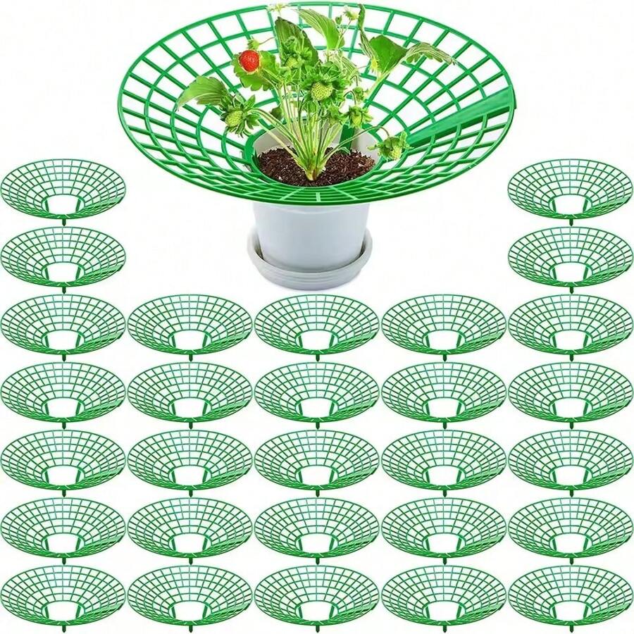 Strawberry Stands With 3 Sturdy Legs, Growing Racks, Protector Frame, Cage Holder, Mold, Rot Dirt, 5pcs 10Pcs