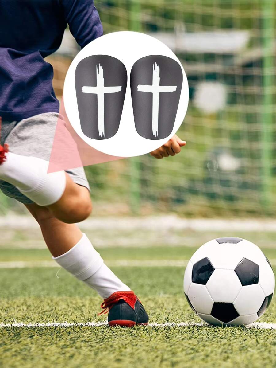1 Pair Mini Creative Football Shin Guards, Mini Sports Knee/Leg Pads