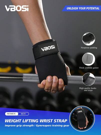 VBOSI 1 Pair Weightlifting Straps Anti-Slip Silicone Lifting Wrist Straps Strength Training Deadlifts Wraps Crossfit Hand Grips Support Gym Accessories, Sport, Gym, Home Exercise, Women's Gym Gloves, Boxing Gloves, Gym Gloves, Gym Gloves, Men's Gym Gloves