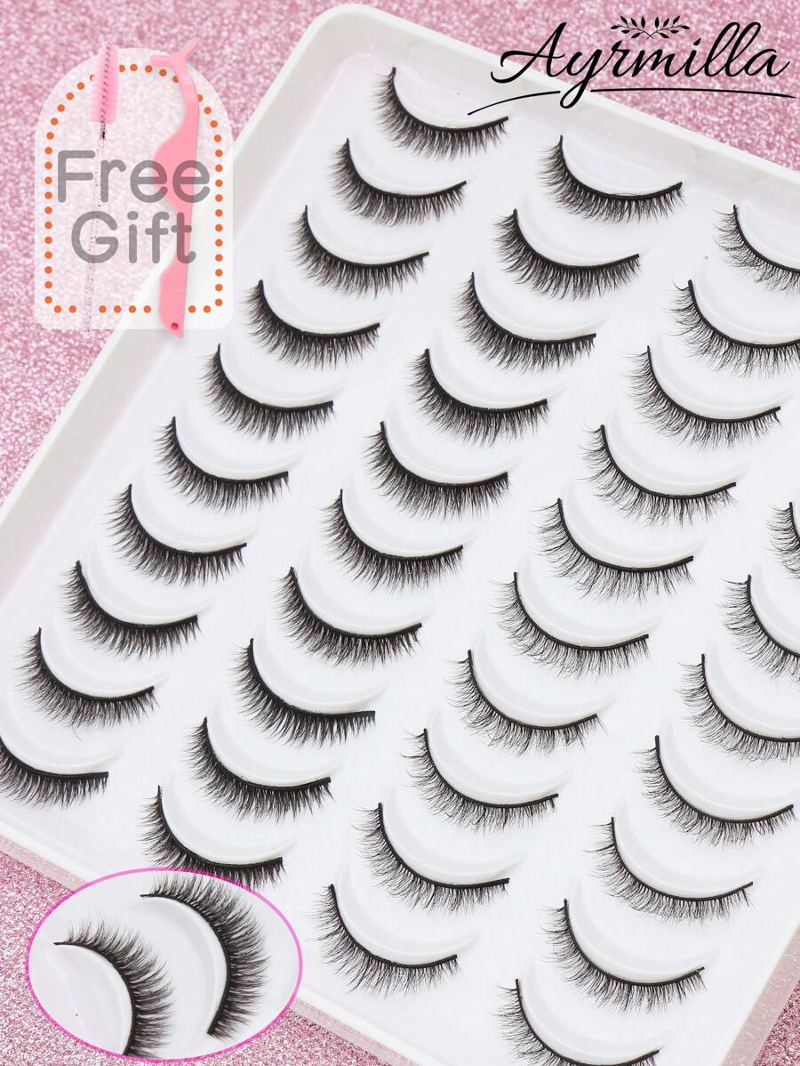 20 paar 3D nertsen natuurlijke wimpers Dramatische zachte dikke krul Valse wimpers Dagelijkse dating essentials Simulatie make-up Wimpers Herbruikbare wimperverlenging Make-uptool Kleine fee voorkeur Wimpers Paren natuurlijke valse wimpers Fluffy zachte dramatische 3D nertsen wimpers Lange pluizige wimpers Korte dikke nepwimpers Make-upproducten Bruiloftsfeest