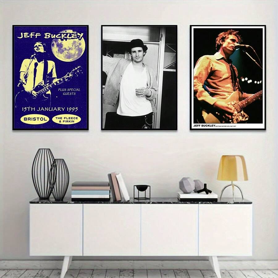1pc Unframed, Jeff Buckley Concert Poster - Music Fan Collectibles - Vintage Music Poster - Home Decor - Wall Art - Canvas Poster Bedroom Decor Stickers Home Decor Living Room Wall Paper Wall Stickers Party Decorations Living Room Decor Bedroom Office Decor Home Decor Items