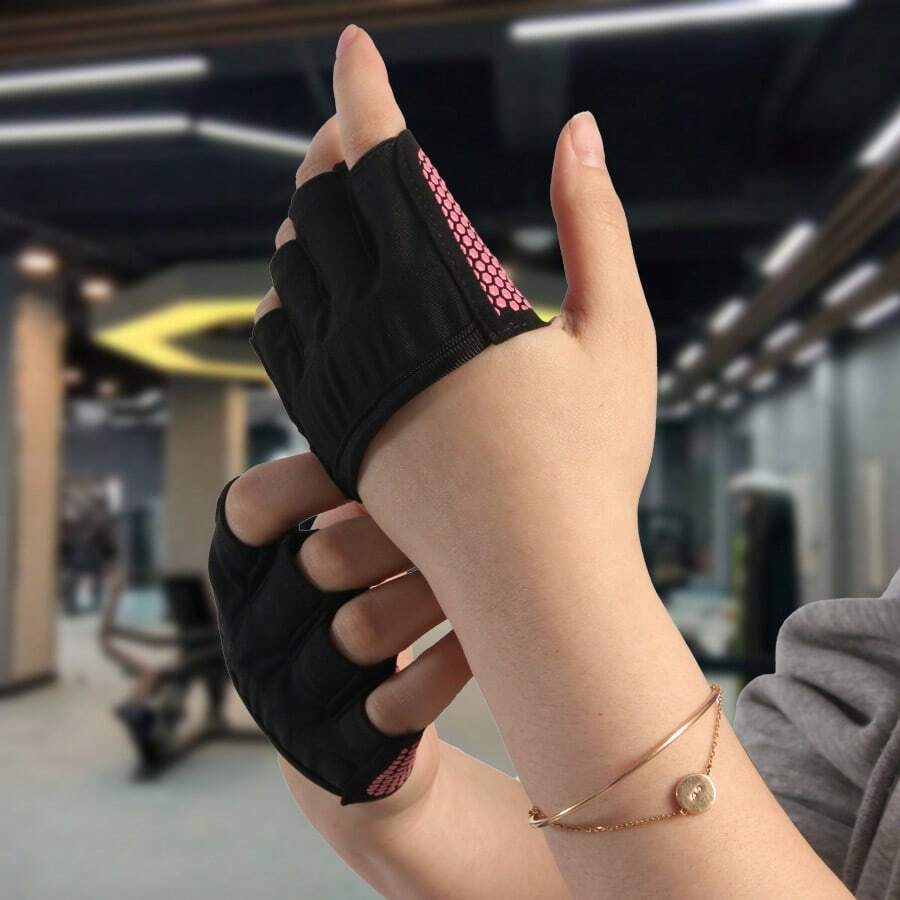 1 Paio di guanti fitness con quattro dita per donna, guanti traspiranti, sottili, antiscivolo e resistenti all'usura, adatti per yoga aereo, pilates, allenamento con i pesi, guanti senza dita unisex per palestra, accessori per palestra, sport, casa, esercizio, guanti da donna per palestra, guanti da boxe, guanti da palestra, guanti da uomo per palestra