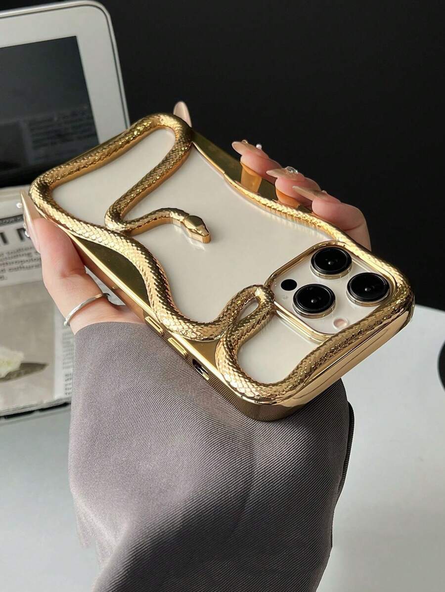 Electroplated Hollow Snake Cooling Case Compatible With IPhone 16 Pro Max, Apple 15, And Protective Cases Compatible With IPhone 13, 14, 12, 11