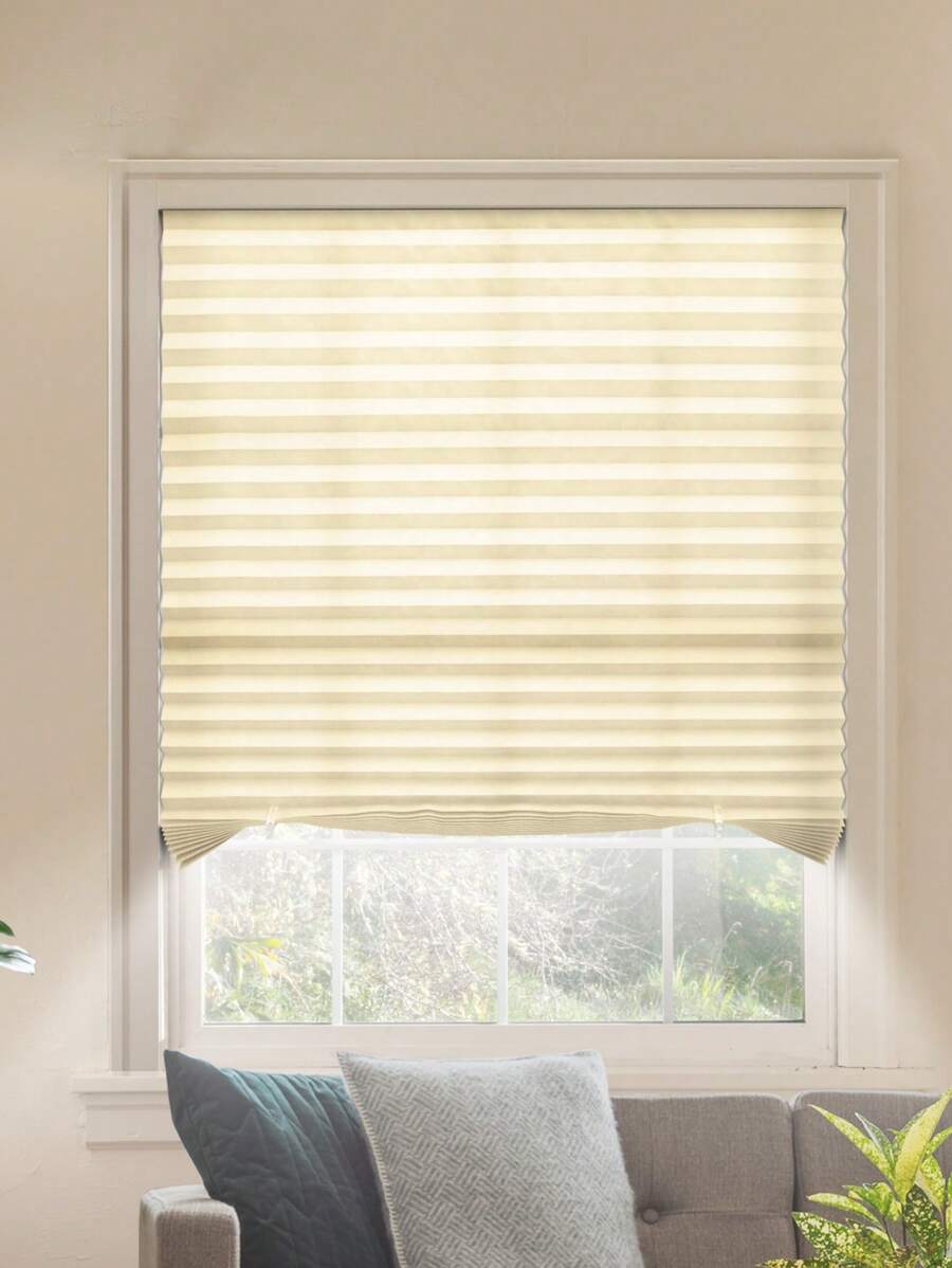 1 peça de abajur de cor sólida sem ferramentas, abajur de tecido plissado com filtragem de luz original, cortinas plissadas nórdicas minimalistas - Feito de 100% poliéster, proteção UV, blackout, isolante, leve, resistente ao desbotamento - Adequado para quarto, sala de estar, cozinha, sala de jantar, banheiro - Perfeito para todas as estações